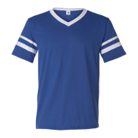 Augusta Sportswear V-Neck Jersey with Striped Sleeves (Unisex)
